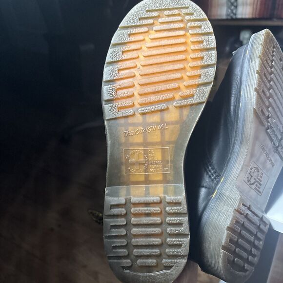 Dr Martens Doc 1460 Pascal Combat Boots Womens Size 7 US Black Flaws See Pics - Picture 15 of 15